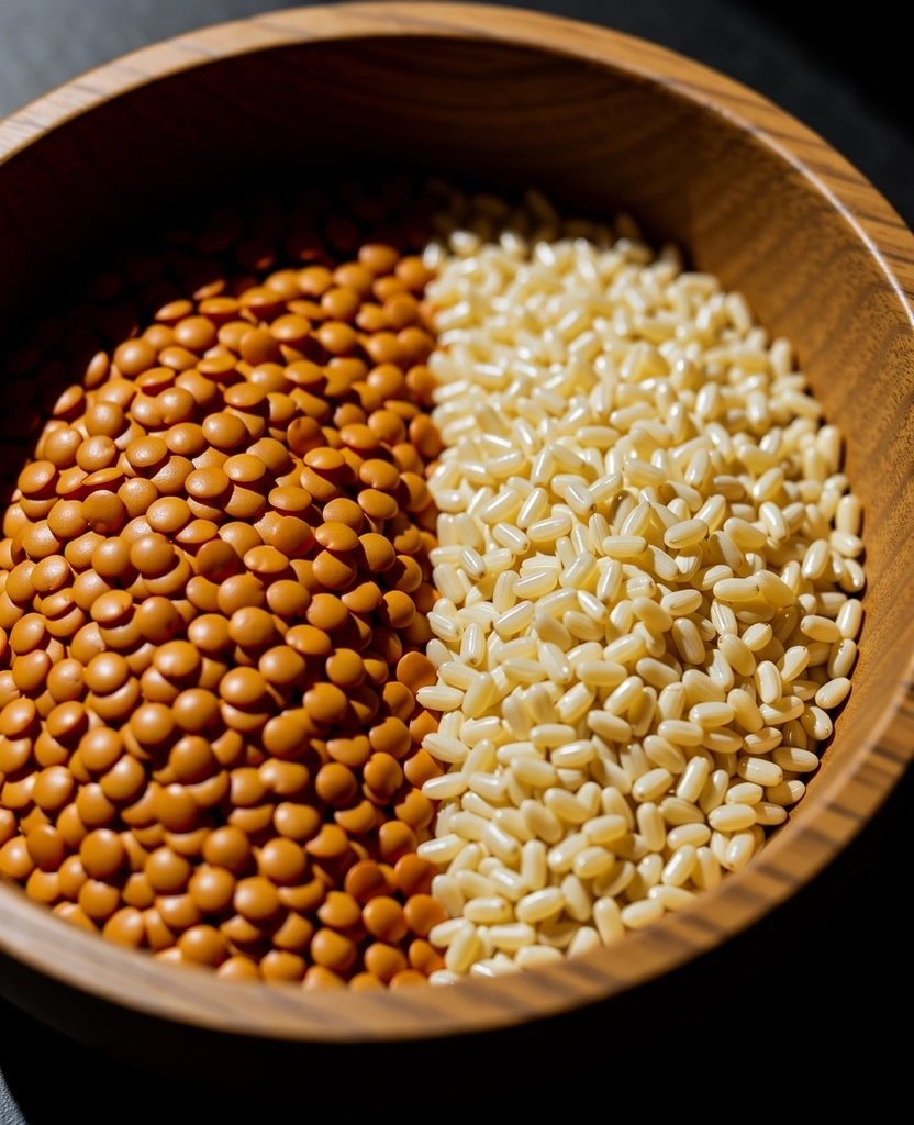Lentils and grains macro